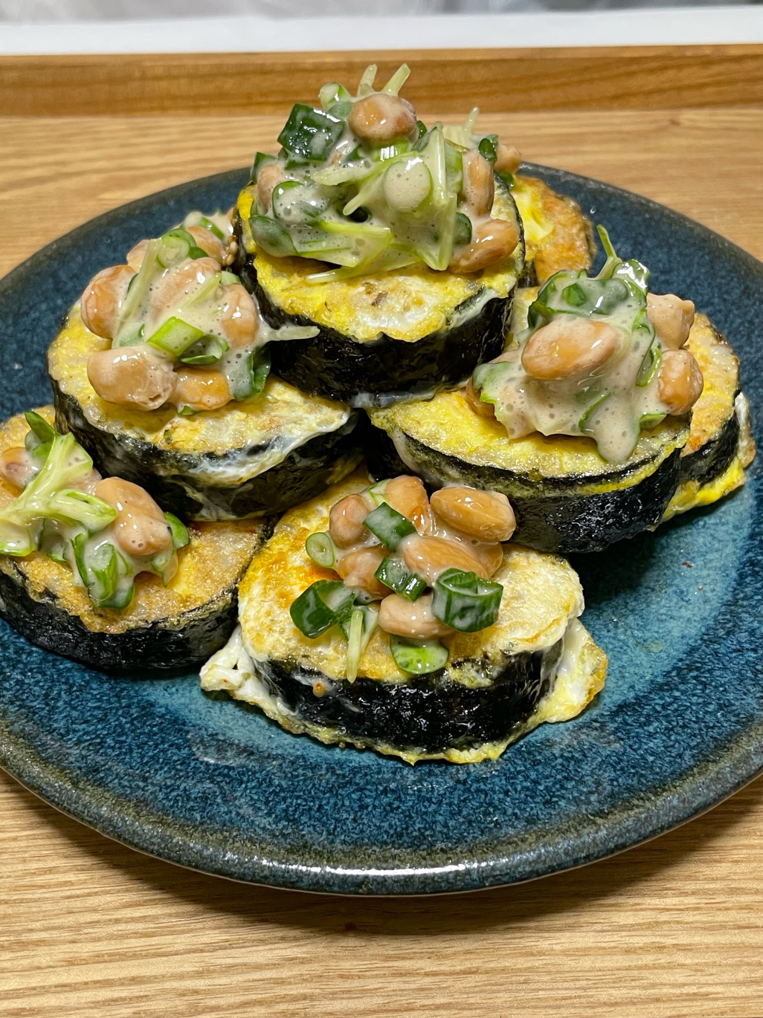 余った海苔巻きも翌日リメイク⊹玉子焼き納豆キンパ♫