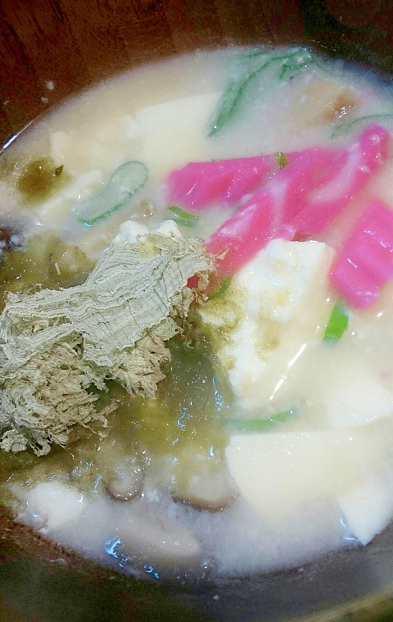 とろろ昆布の豆腐粕汁