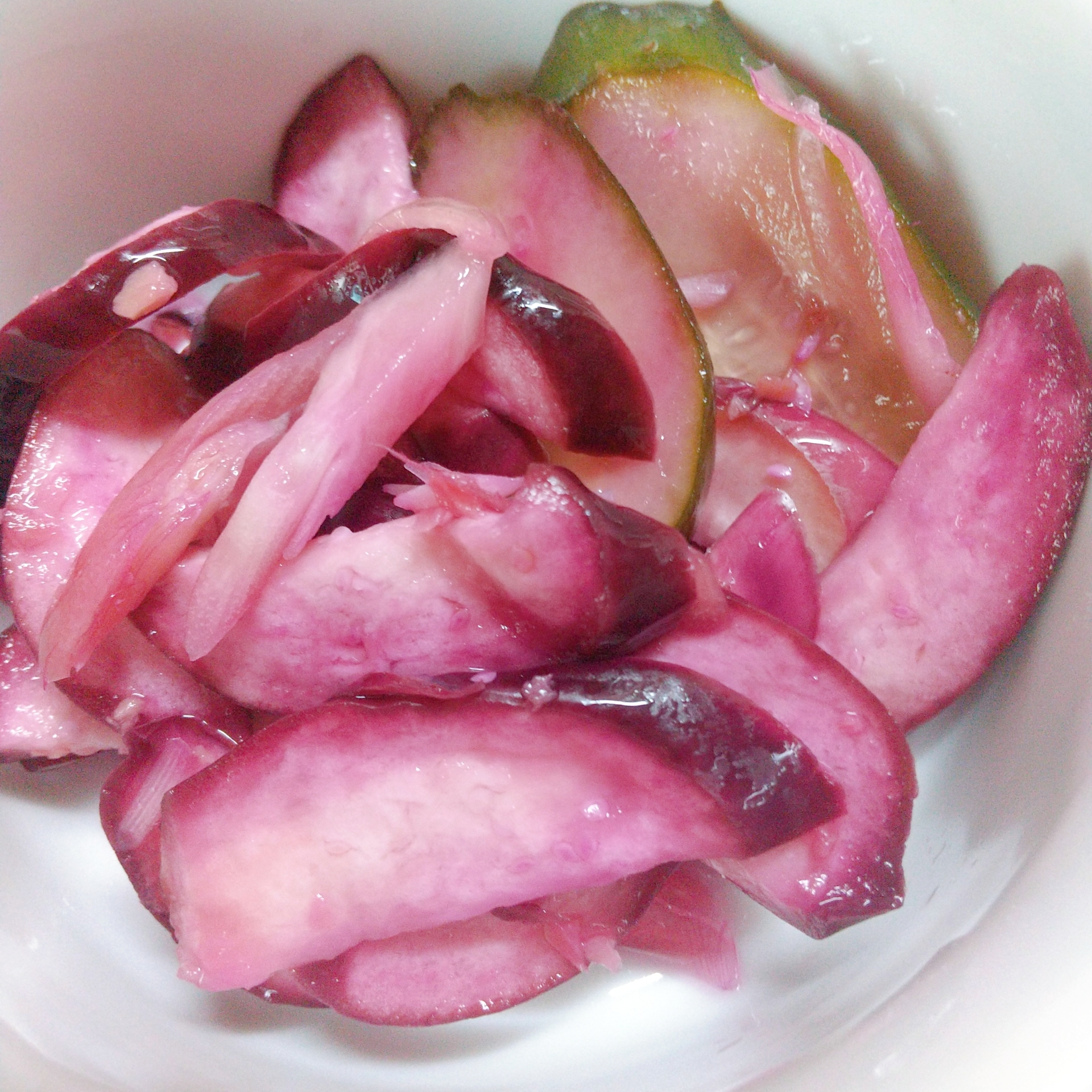 超簡単♪夏野菜の梅酢漬け。きゅうり、なす、みょうが