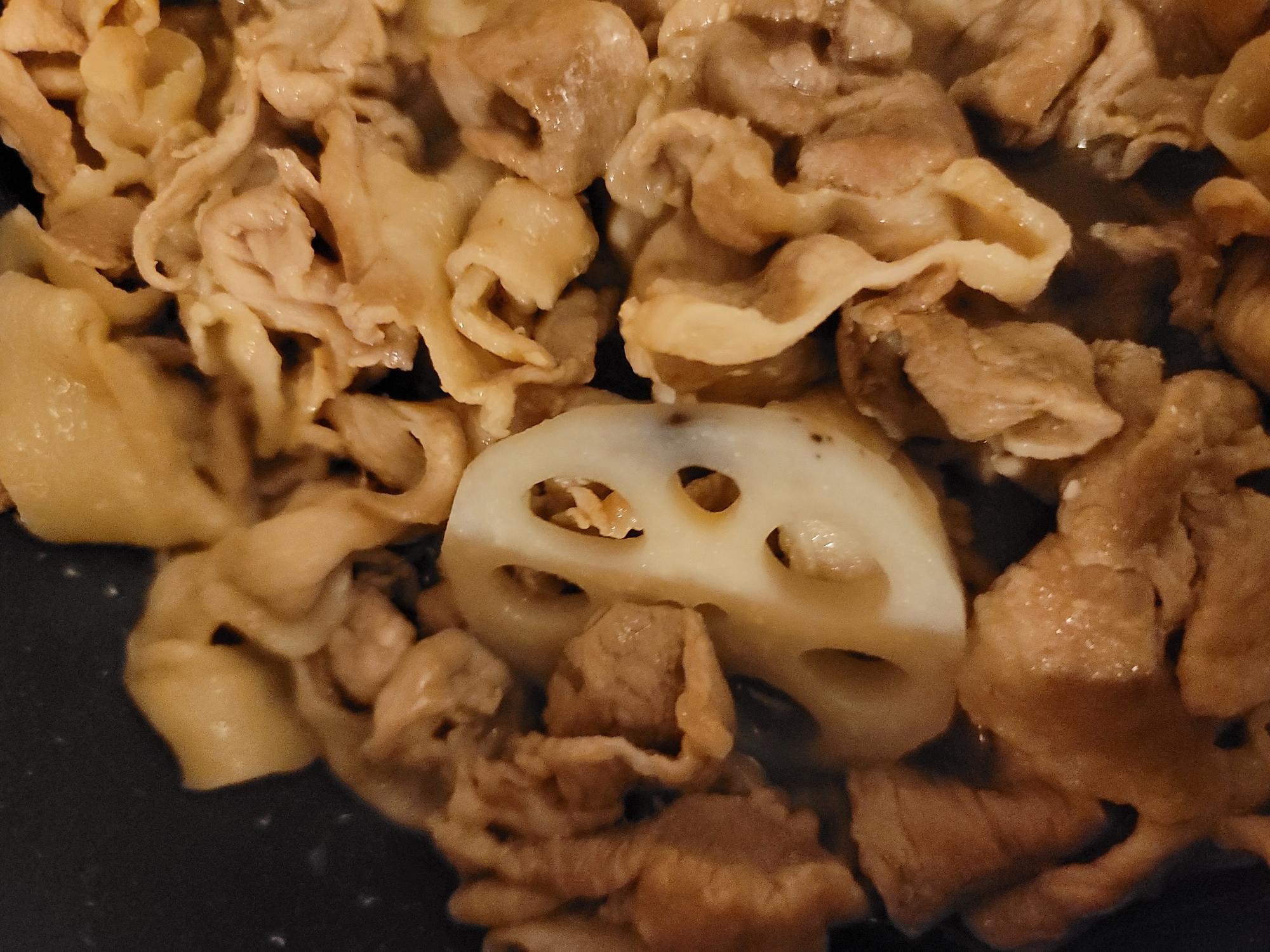豚肉とレンコン炒め