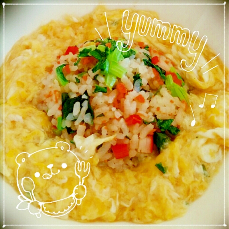 レタスかにかまあんかけ炒飯 レシピ 作り方 By よぴ 楽天レシピ