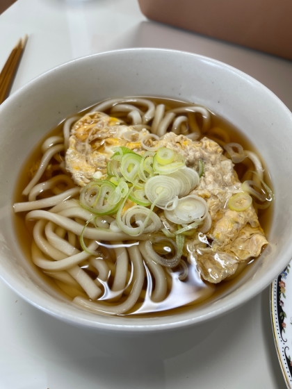 醤油麹を加えた美味しい卵とじうどん✨
