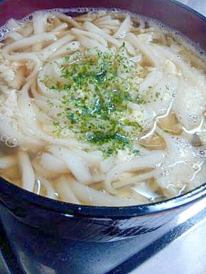 簡単お昼にかき玉うどん♪