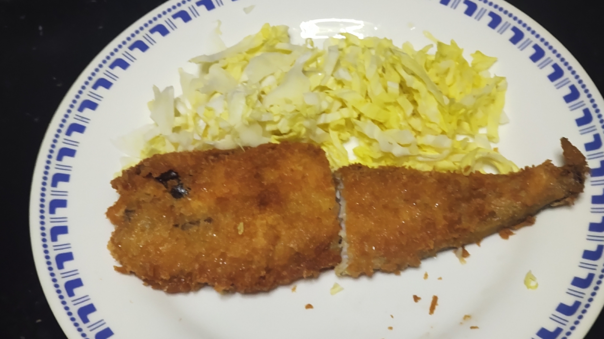 ホッケ干物のフライ