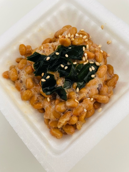 わかめとごま納豆美味しかったです☆ご馳走さまでした♡