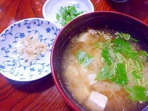 スタミナアップ～夏の香味味噌汁