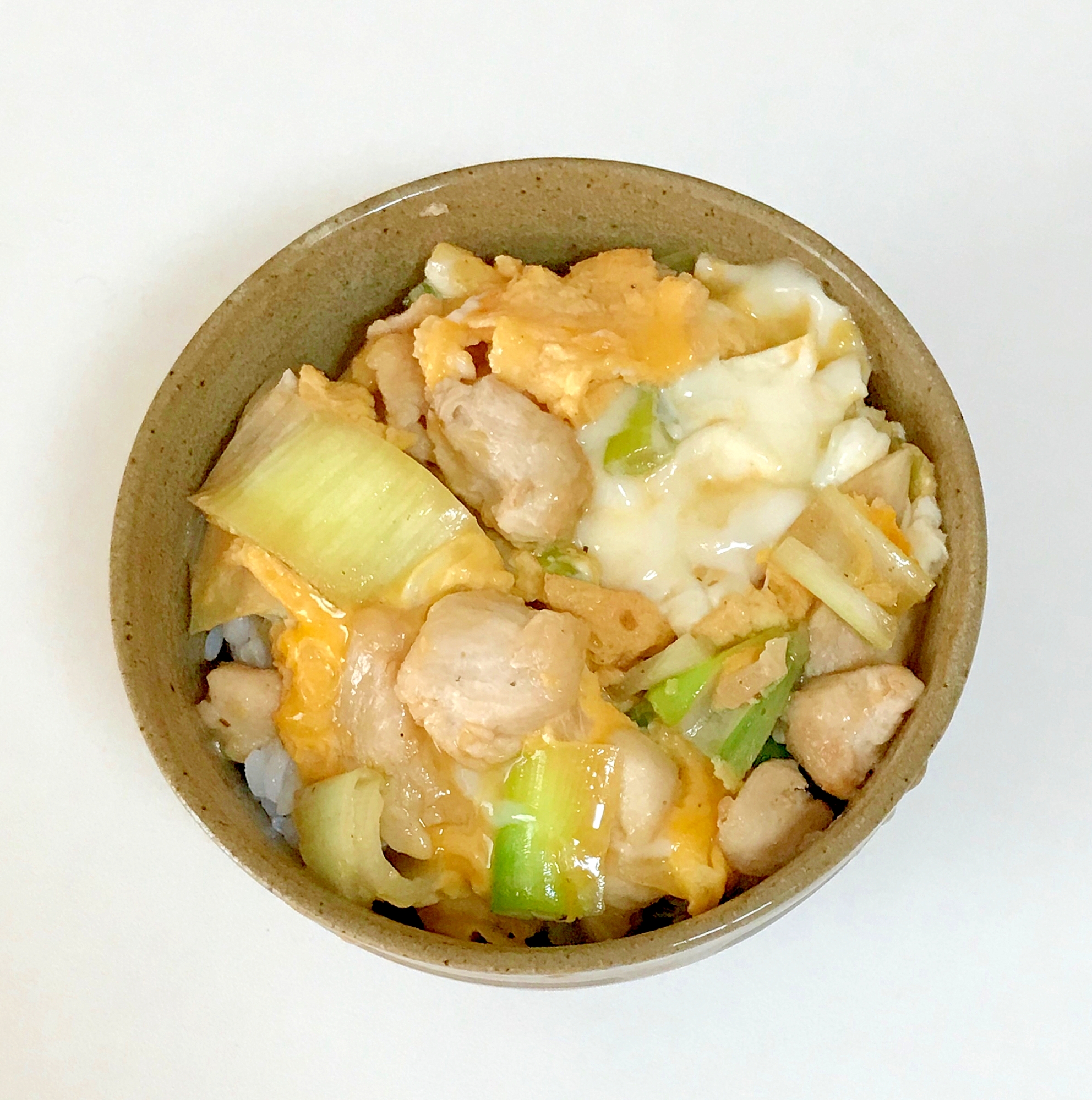 ささみと白ネギの親子丼