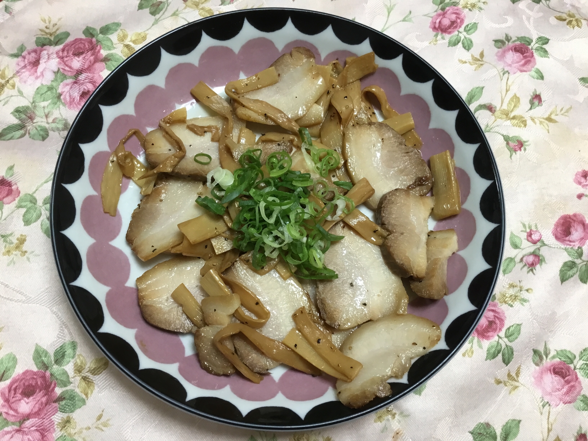 焼き豚とメンマ炒め