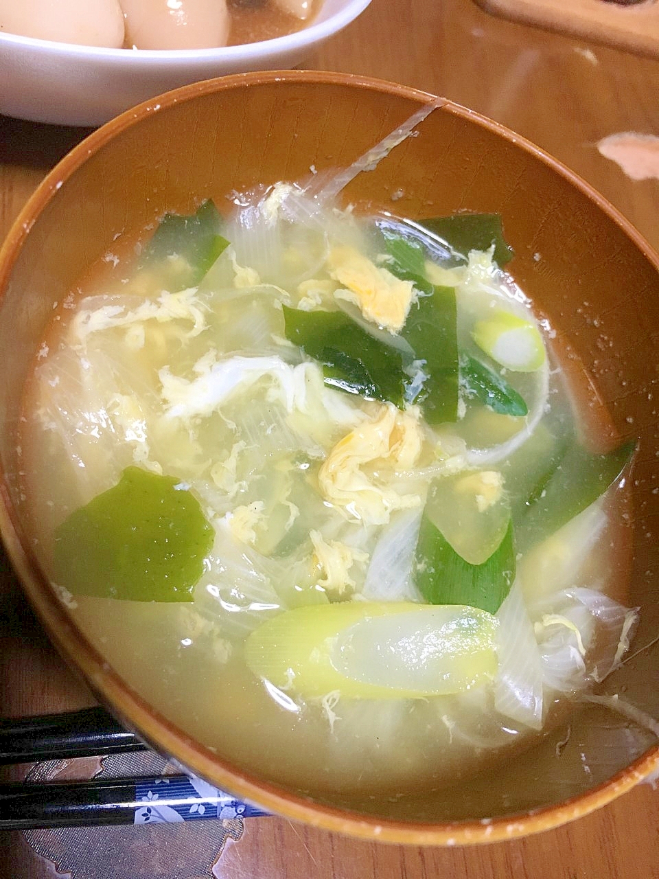 生姜とねぎの卵スープ