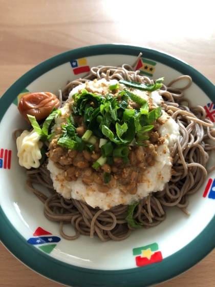 サラダ風味のネバ蕎麦＋＋