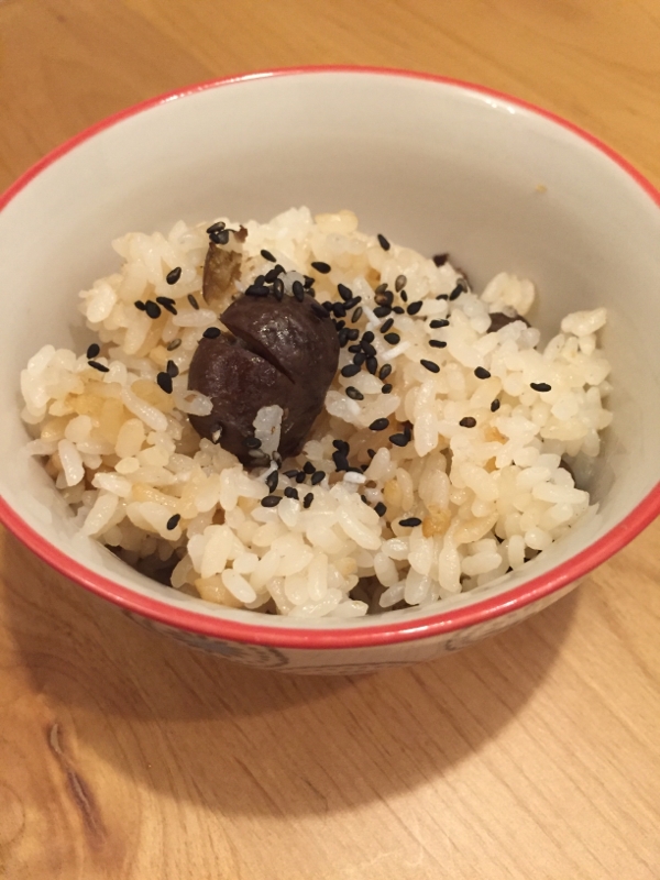 むき甘栗で作った栗ごはん
