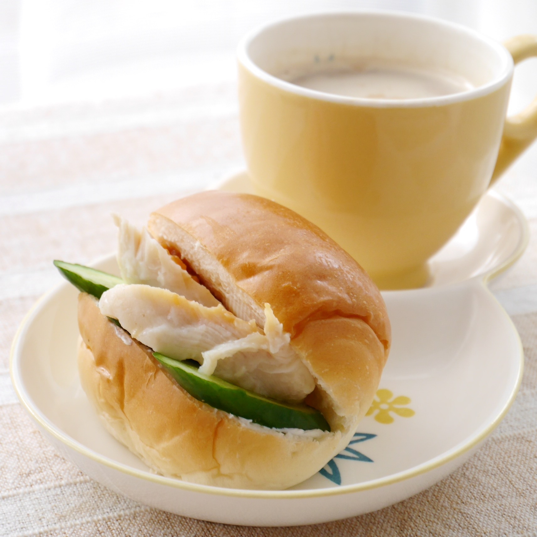 しょう油マヨ・チキンサンド★サラダチキンで簡単♪