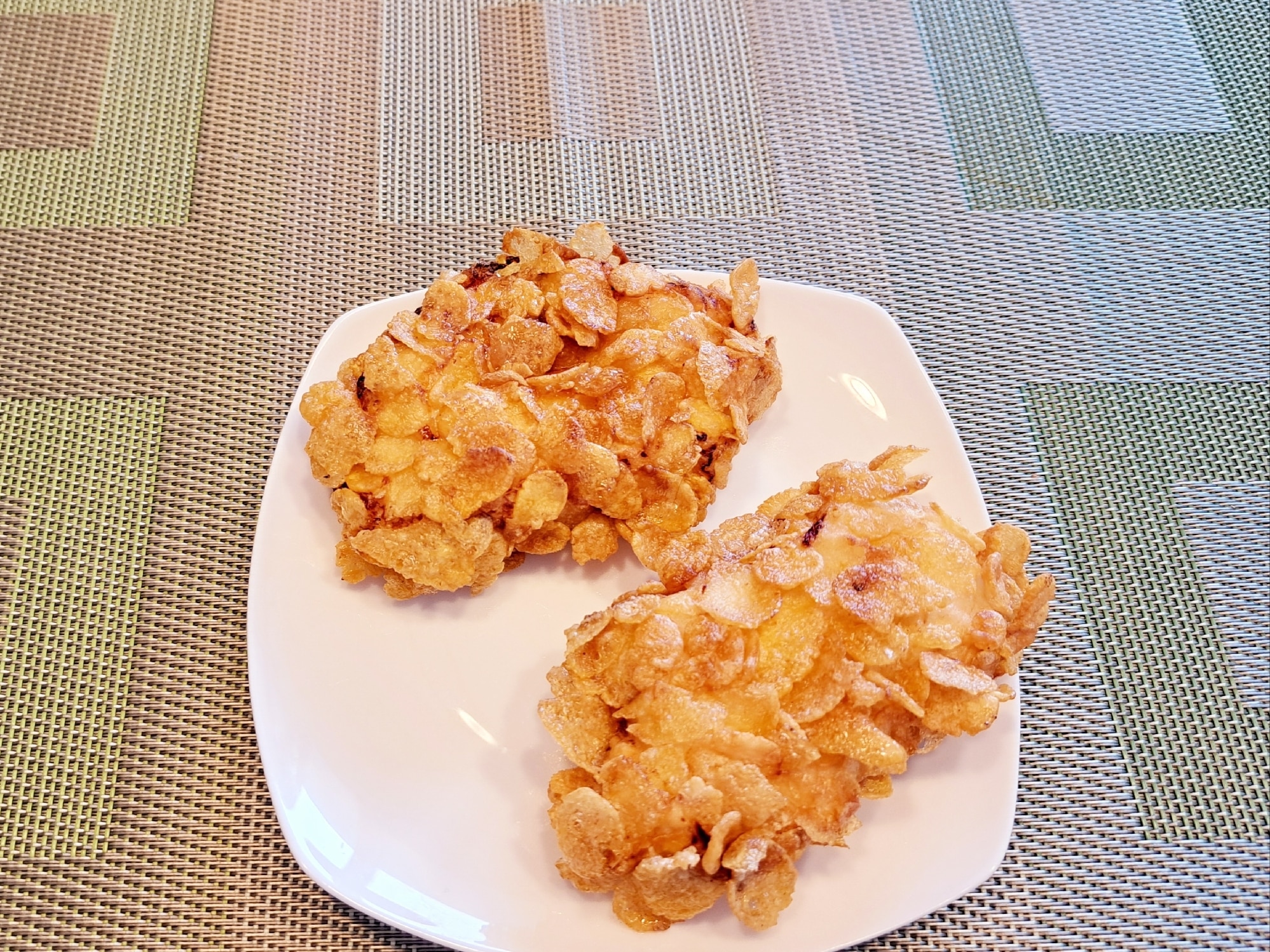 鶏むね肉とコーンフレークで!ザクザクフライドチキン レシピ・作り方 by のりばあ .*˚ - 楽天レシピ