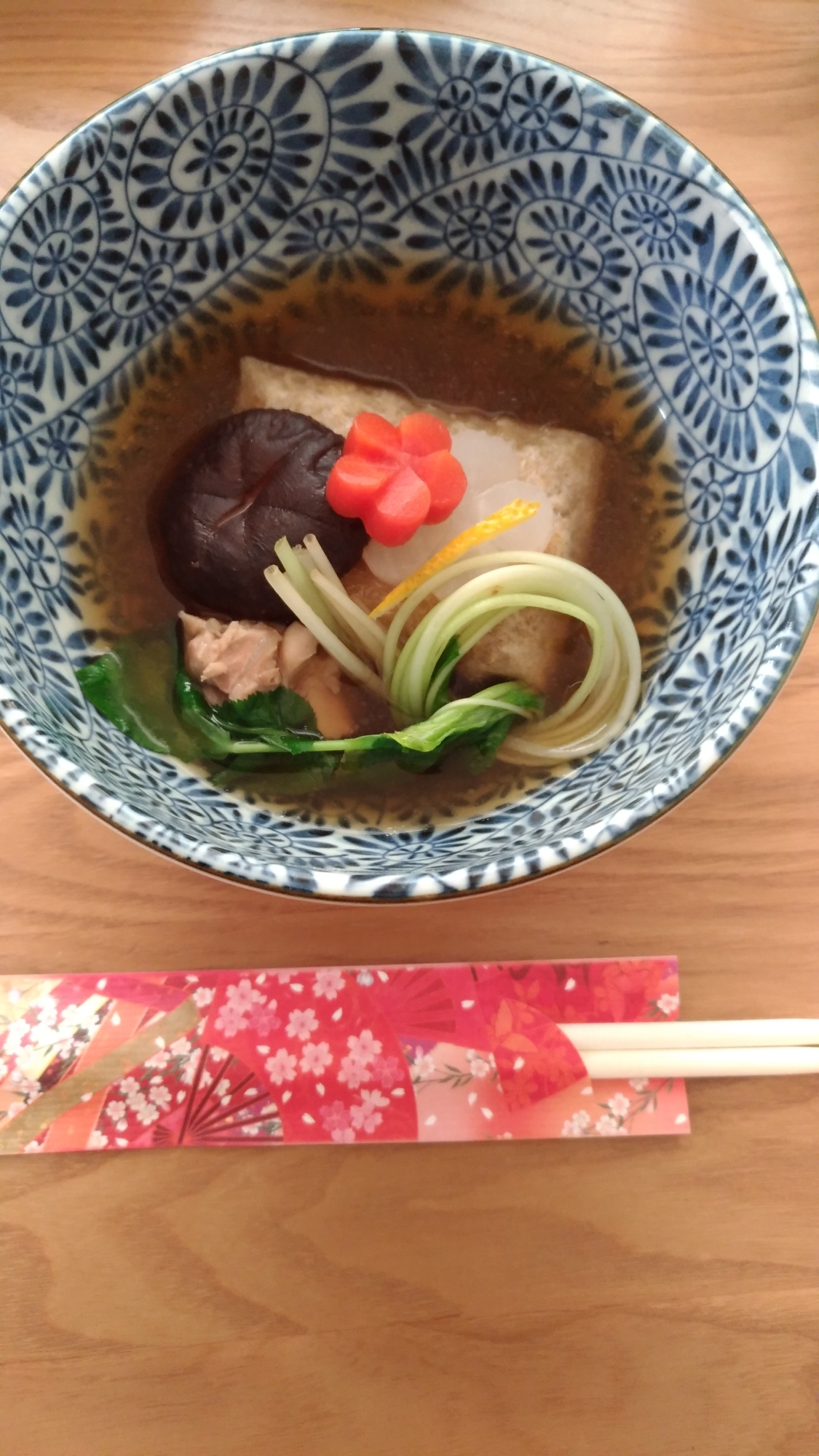 玄米餅で作る【お雑煮】