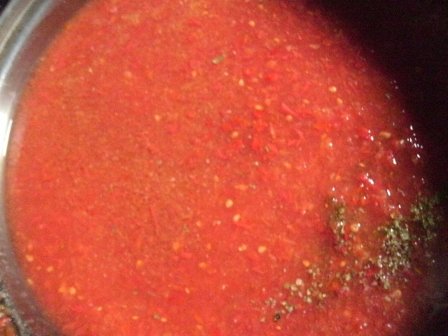トマトのピリ辛ソース