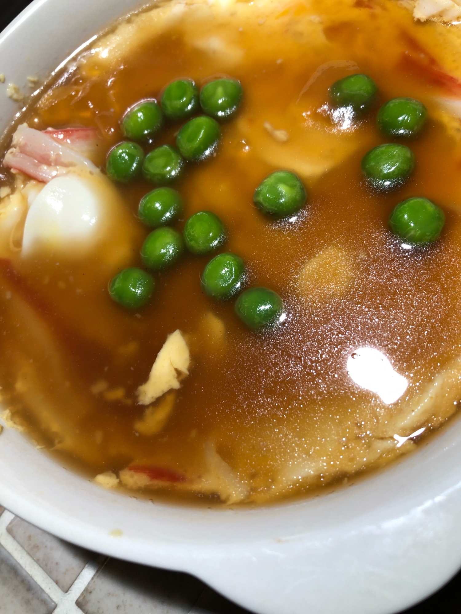 レンジで豆腐カニ玉
