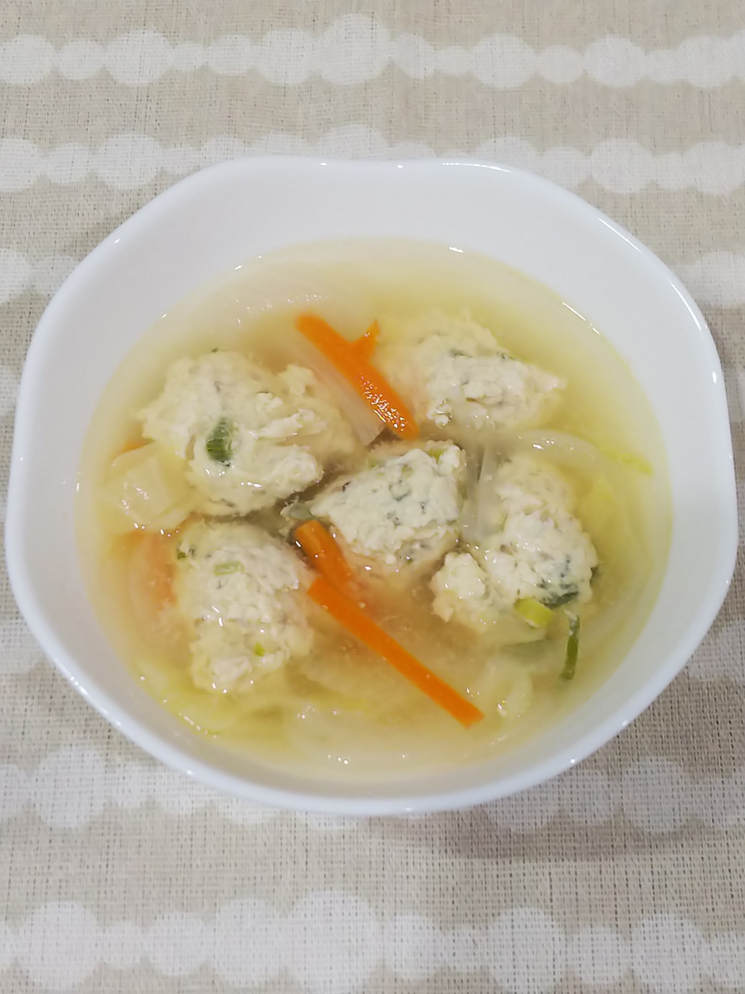 鶏つみれと野菜のスープ