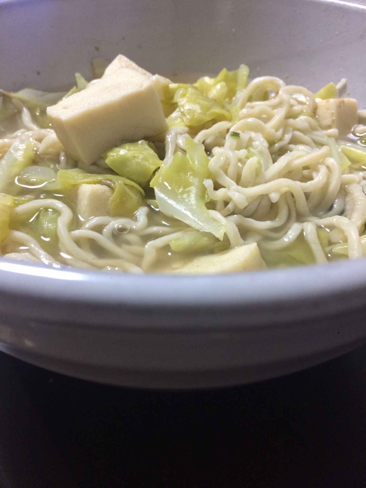 キャベツと高野豆腐のラーメン