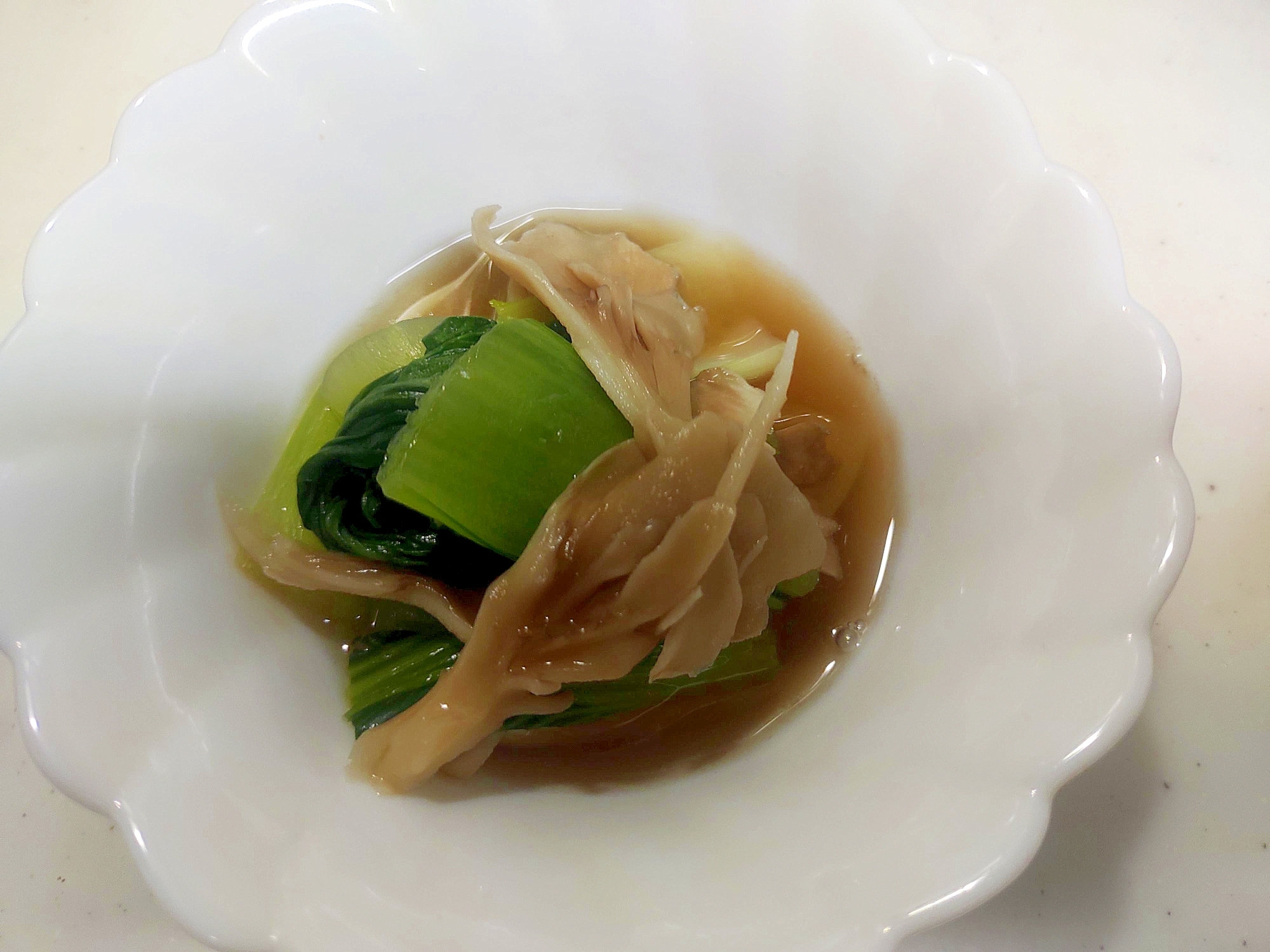 チンゲン菜とまいたけ煮