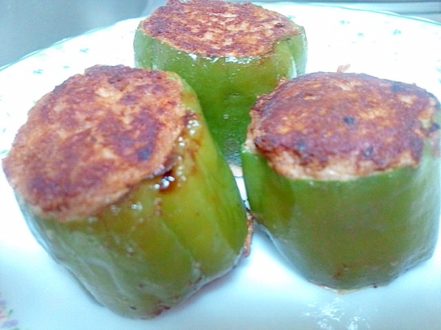 縦長のピーマンの肉詰め レシピ 作り方 By Gakuorion 楽天レシピ