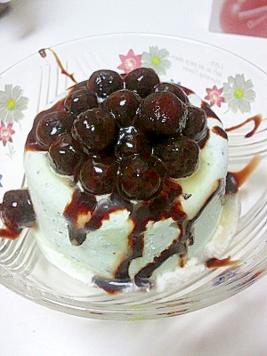 タピオカトッピングのチョコミントアイス レシピ 作り方 By Maiko Kuma 楽天レシピ