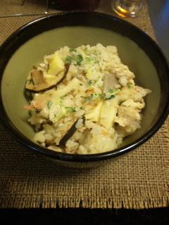 香りのいいタケノコご飯