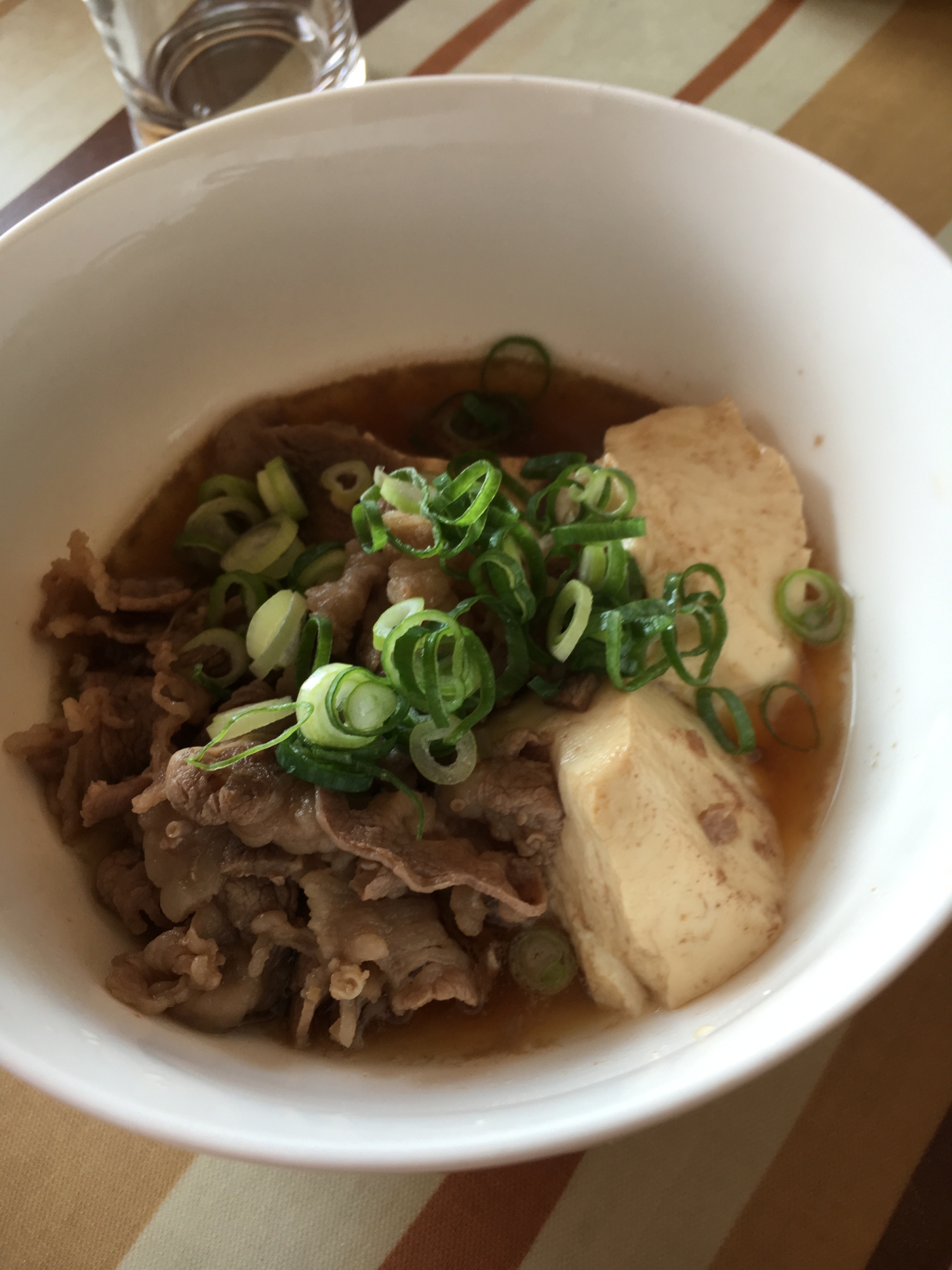 豆腐と牛肉の煮込みもの