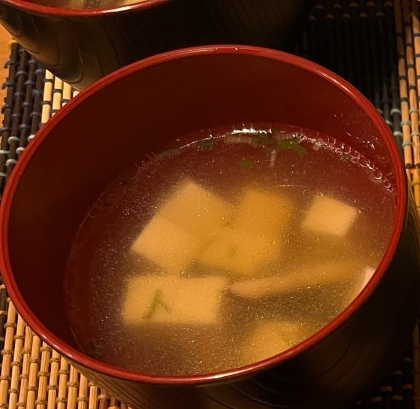 ネギと豆腐の中華スープ