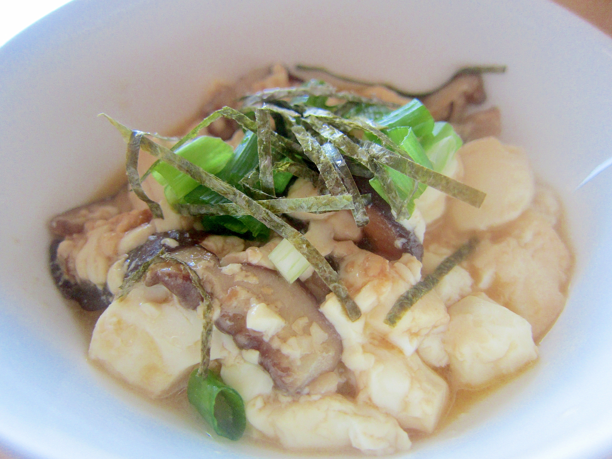 絹豆腐と椎茸のバター醤油グリル