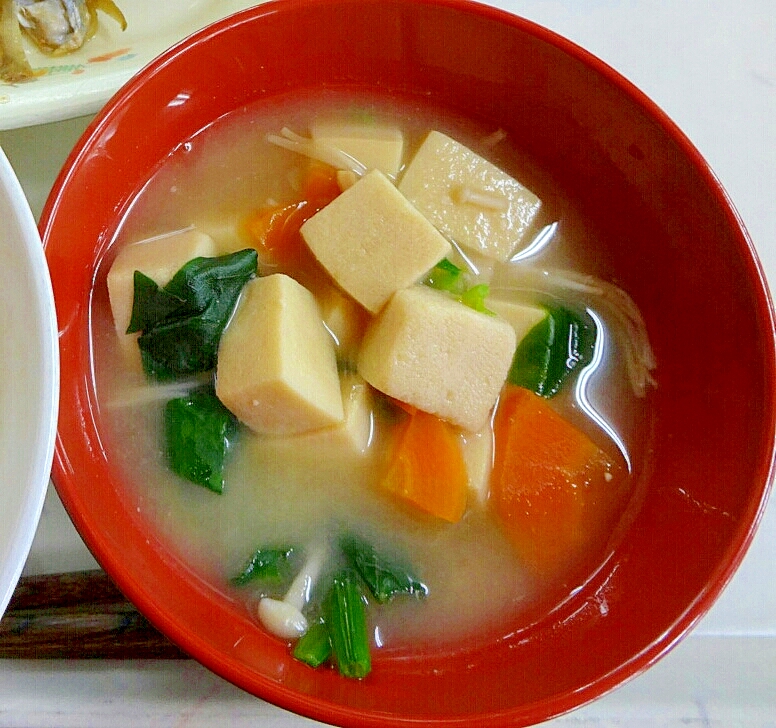 高野豆腐の味噌汁