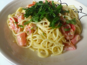 簡単おいしい♪ツナとトマトの冷製パスタ