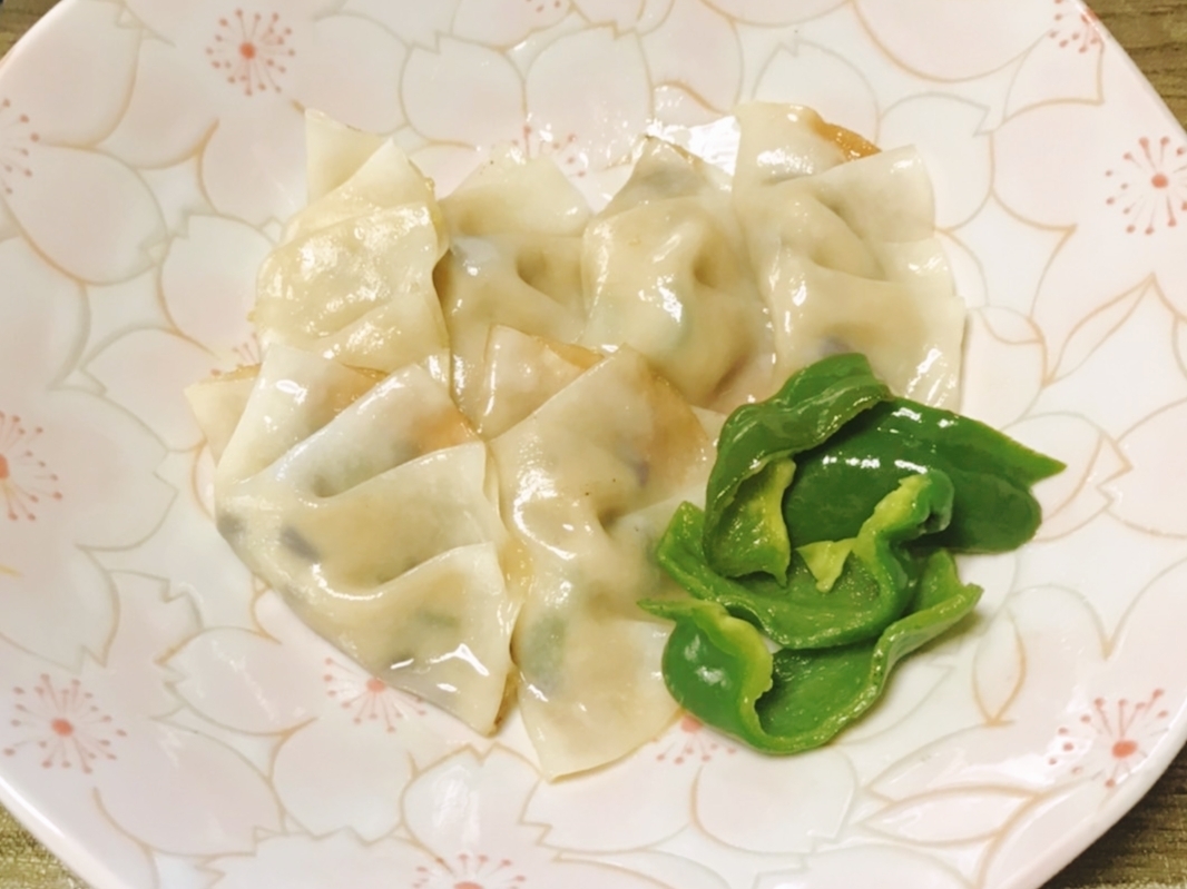 ピーマンと茄子の夏野菜餃子、肉不使用！！