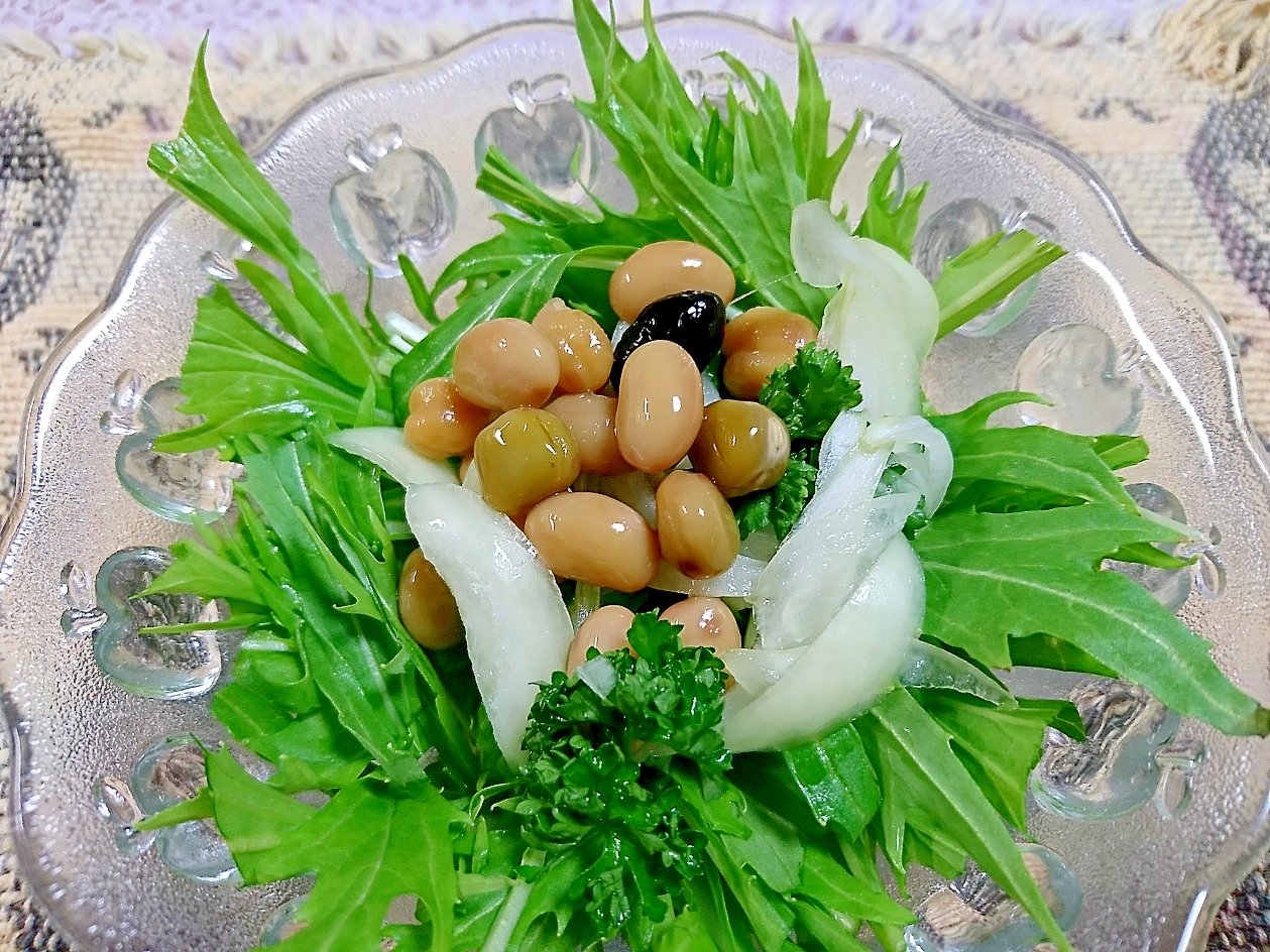 豆と玉葱のサラダトッピング（作り置き）