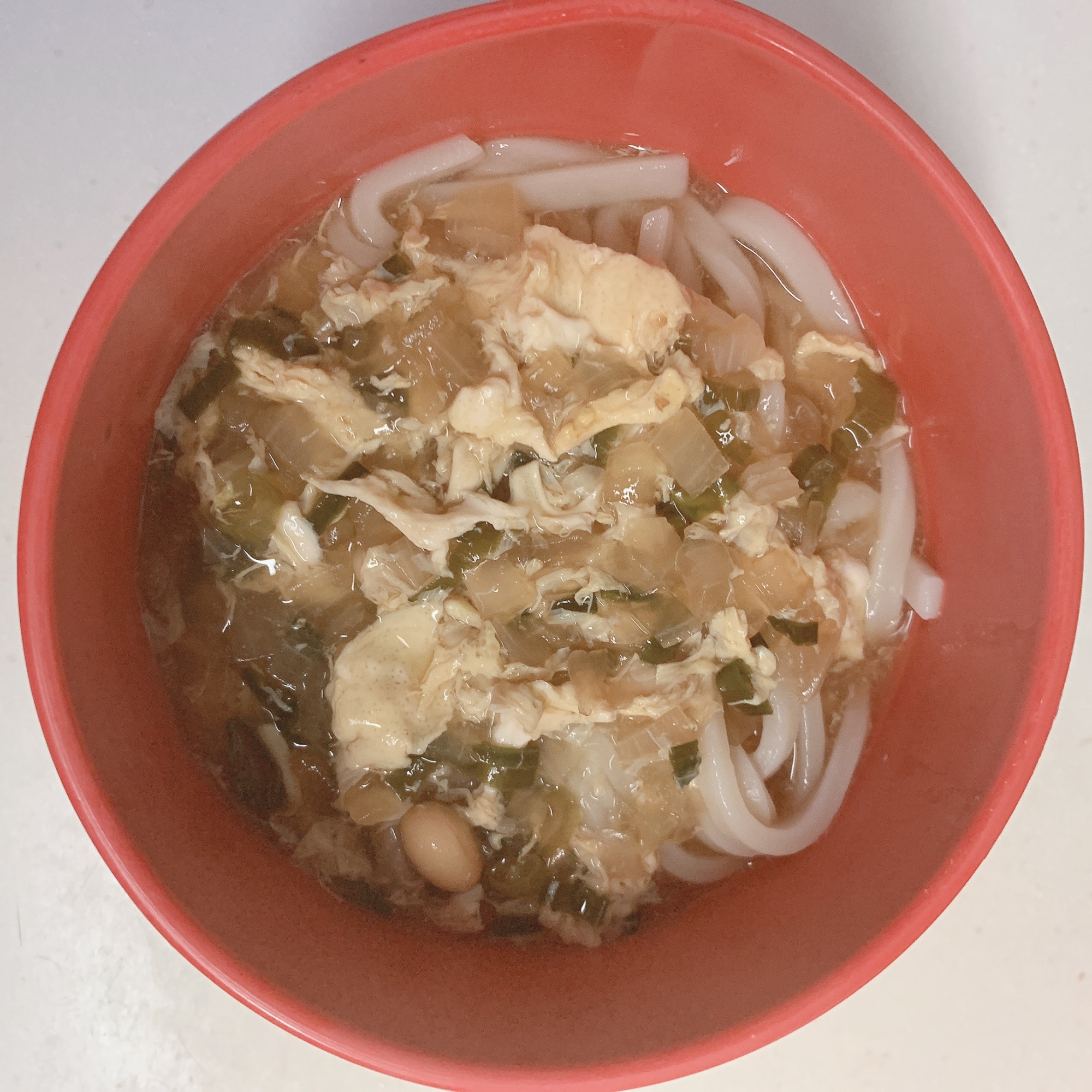 大豆入りあんかけうどん