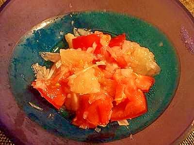 トマトとグレープフルーツ☆新玉葱でフレッシュサラダ