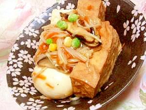 キノコのうま味ギュ！厚揚げとキノコのとろ～り煮込み