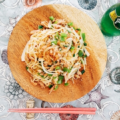 ツナ缶で簡単スピードメニュー♪そうめんチャンプルー