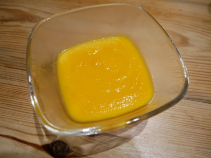 かぼちゃの味がしっかり感じられるスープ、おいしくできました。