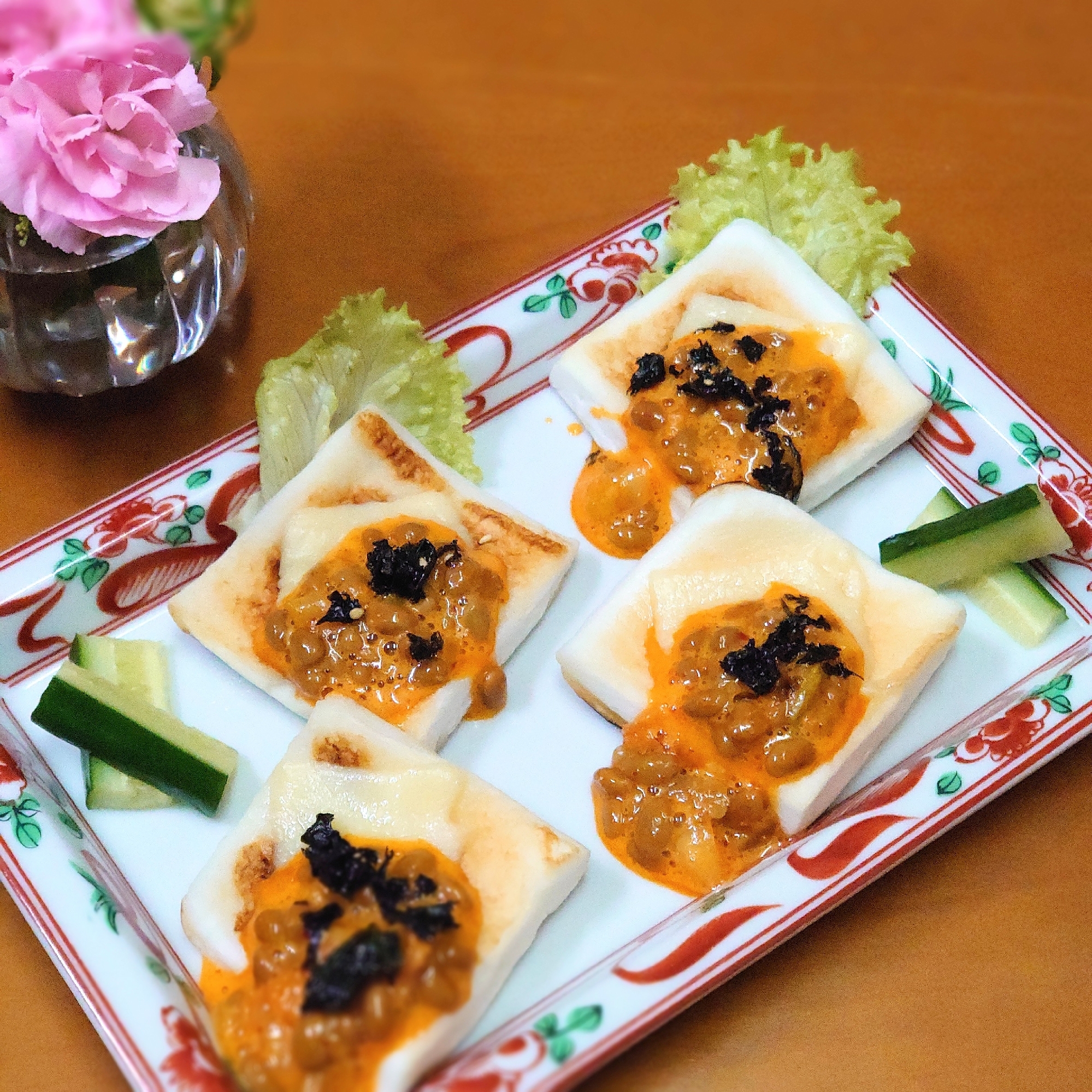 キムチ納豆かけちゃったᕷ*はんぺんチーズ焼きꕤ୭*