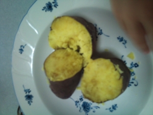 電子レンジで簡単!焼き芋