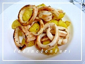 イカとジャガイモのガーリックバター炒め レシピ 作り方 By しの 楽天レシピ