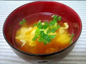 簡単！ふんわり玉子と人参の中華風スープ