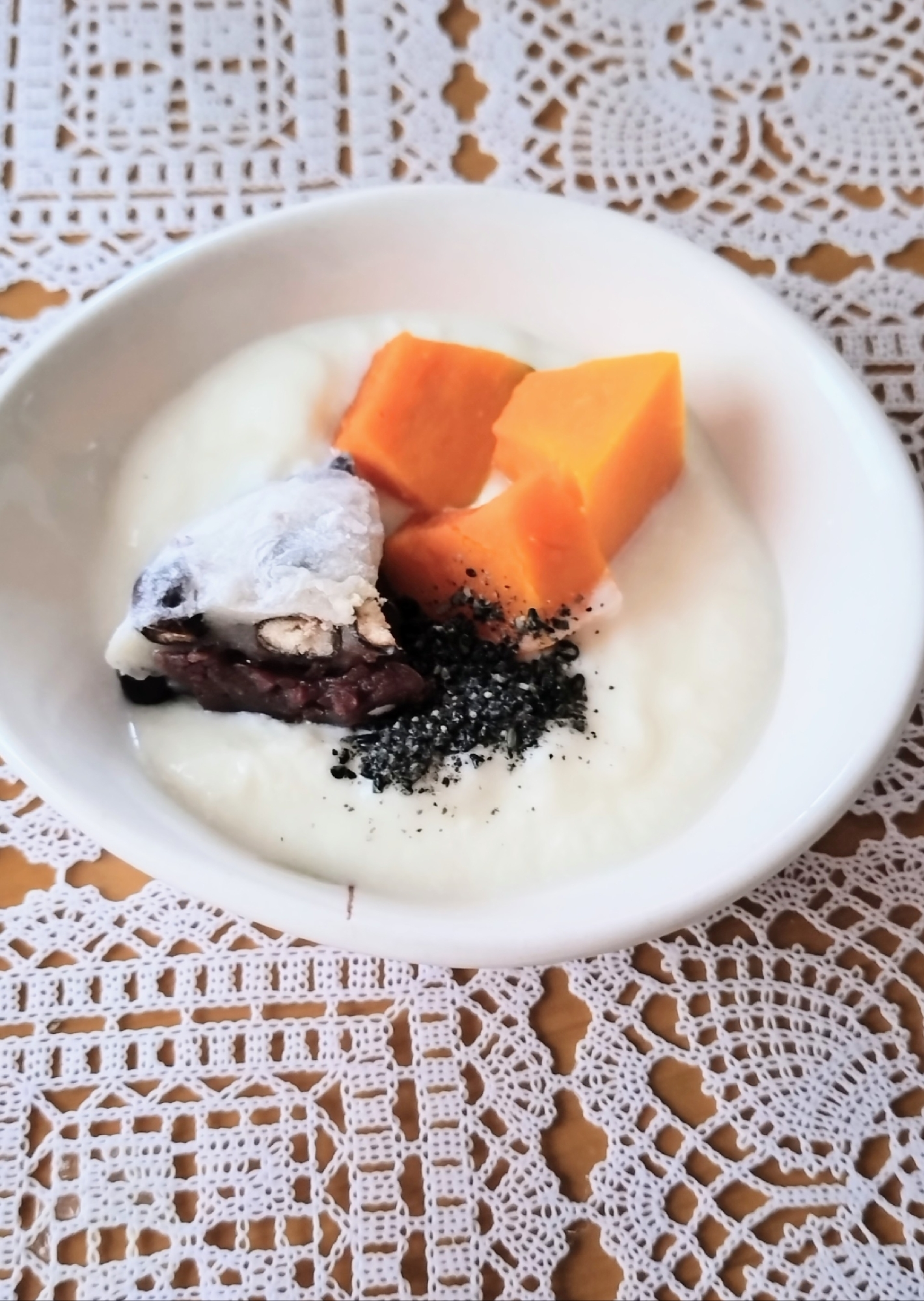 かぼちゃと大福のヨーグルト◇