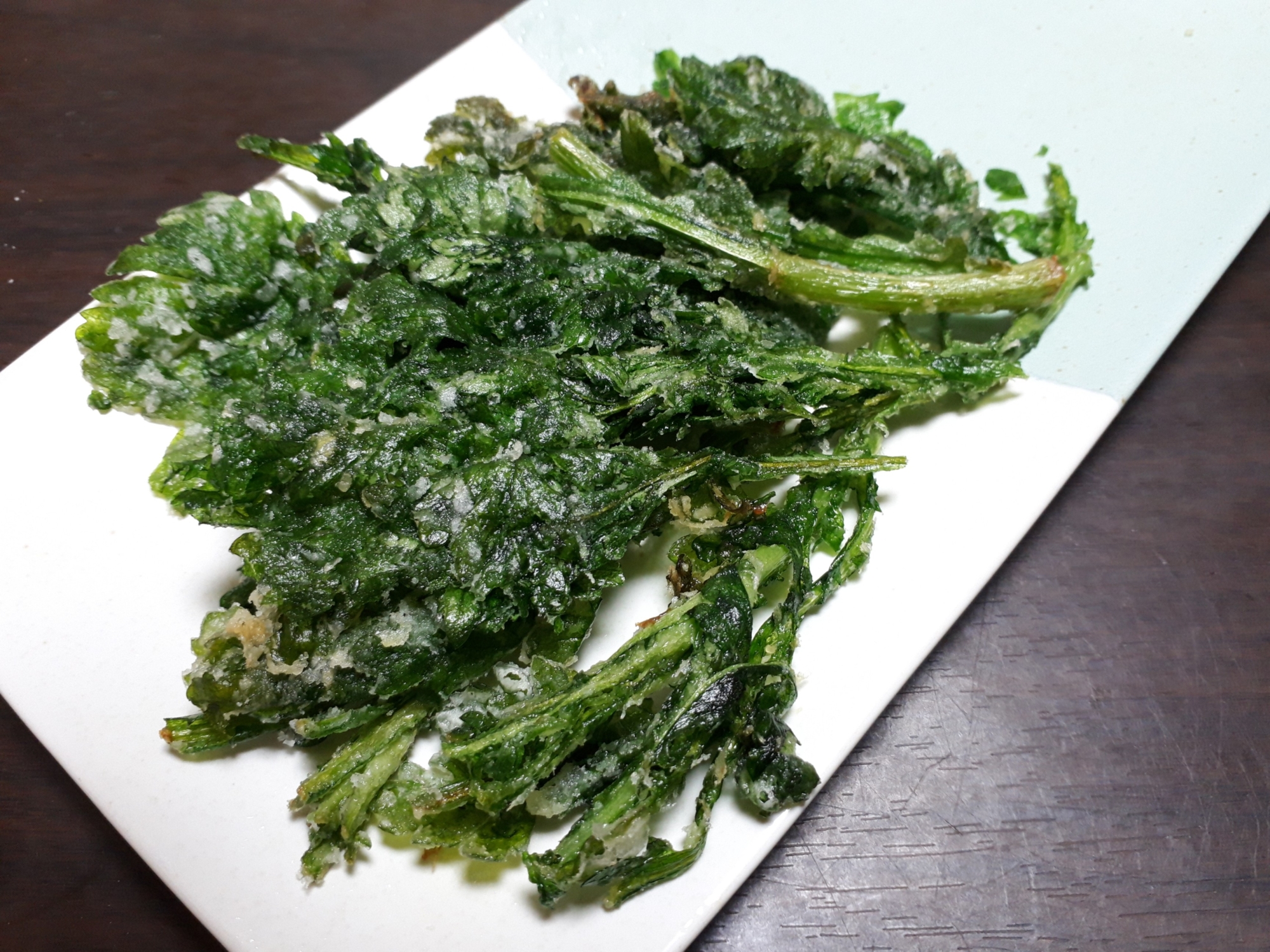 やみつき 春菊のさくさく揚げ焼き レシピ 作り方 By つくったろう 楽天レシピ やみつき 春菊のさくさく揚げ焼き レシピ 作り方 By つくったろう 楽天レシピ