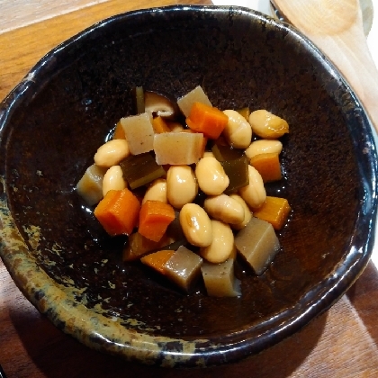 大豆と根菜の五目煮