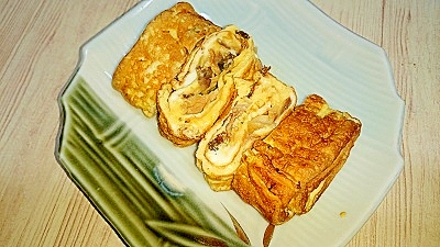 焼きさばのしょうゆ和え卵焼き