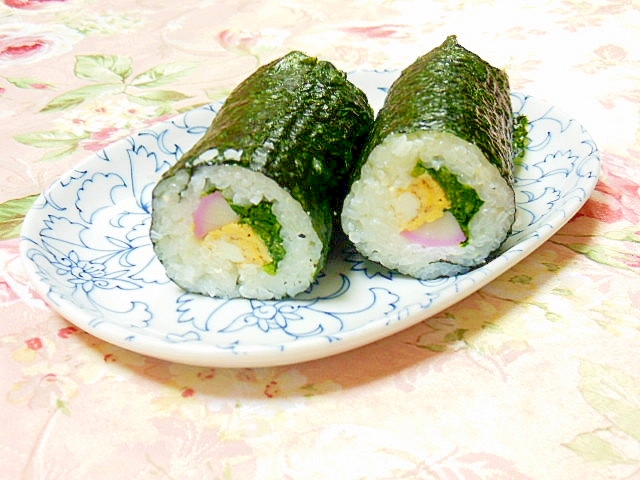 ツーン❤ほうれん草と卵の味噌辛子マヨ巻き寿司❤