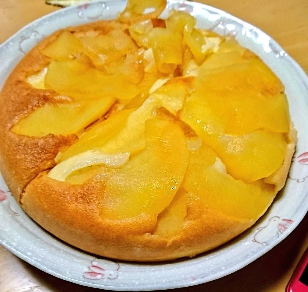 炊飯器で作るりんごケーキ！