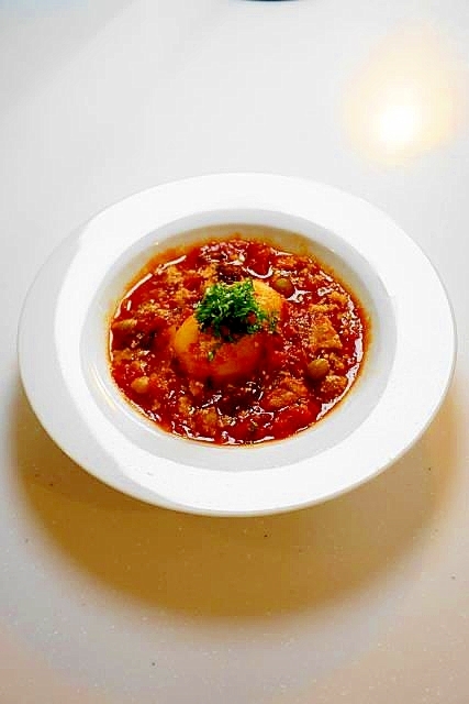 缶詰レンチンで時短簡単！じゃがいもとサバのトマト煮