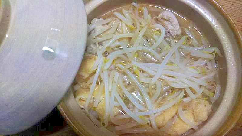 土鍋/鶏もも油揚げもやし・中華味